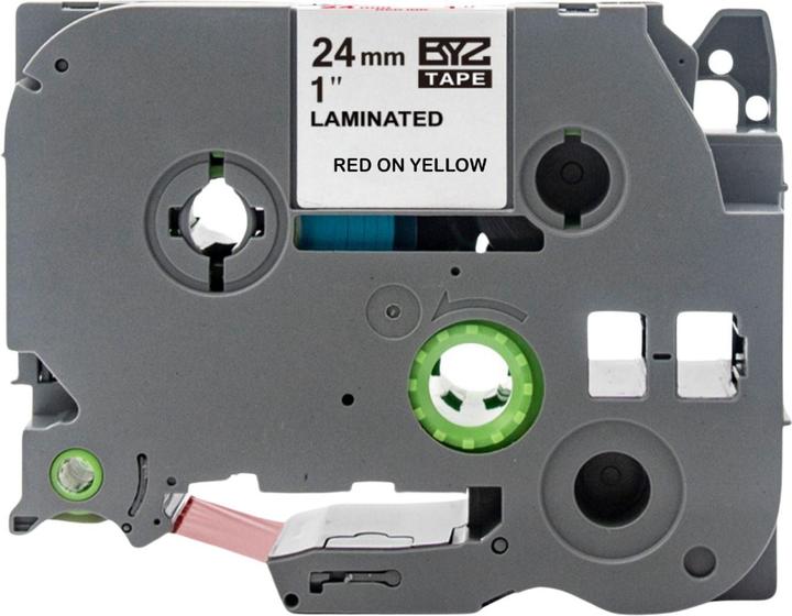 Actual product image Hermex Alternatives Etikettenband zu Brother TZe-652 Beschriftungsband (2.40 cm, Red, Yellow)