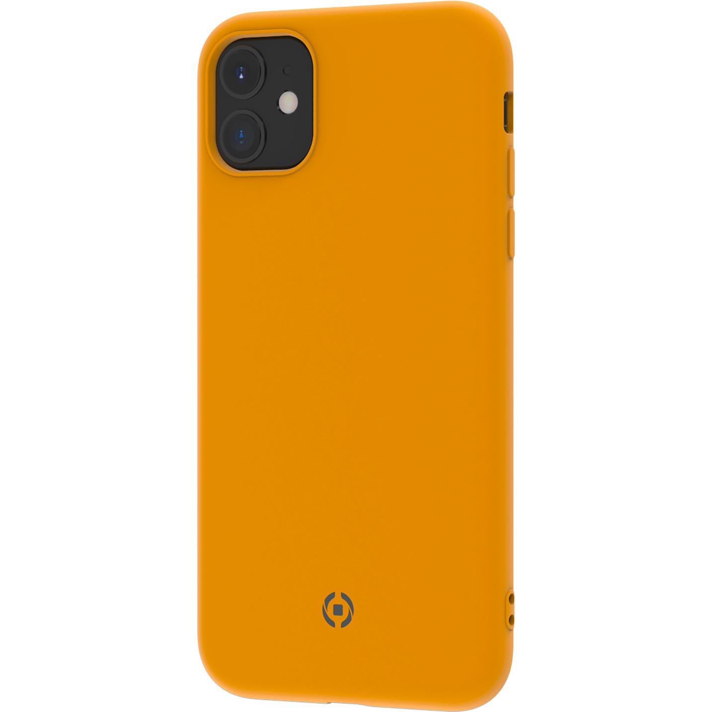Celly Giallo Leaf Custodia Per Cellulare 15,5 Cm (6.1') Cover (Apple Iphone 11), Cover Smartphone,