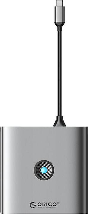 Orico Adapter hub 8w1, HDMI 4K + 3x USB-A 3.0, USB-C, 100W PD + SD/TF (USB-C, 8 ports)