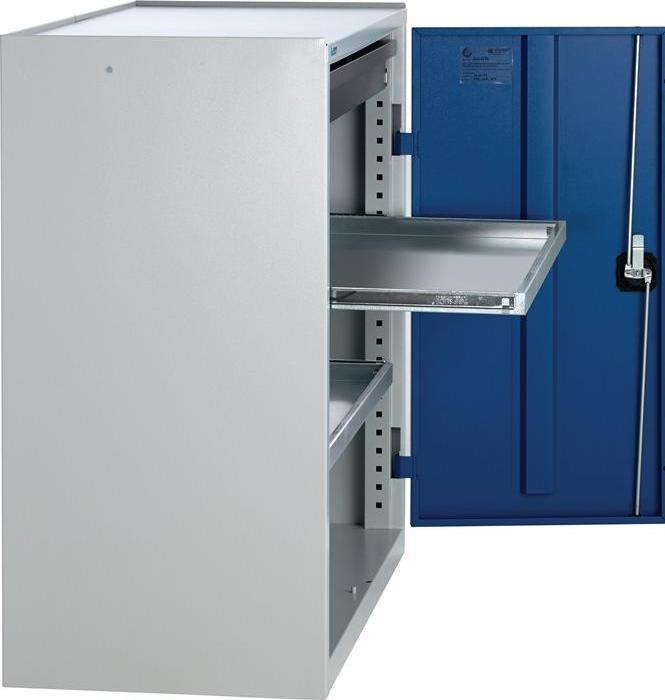 Immagine prodotto Armadio porta attrezzi H1000xL1000xP500 mm 1 cassetto, 2 ripiani grigio chiaro, RAL (56.50 cm, 100 cm)