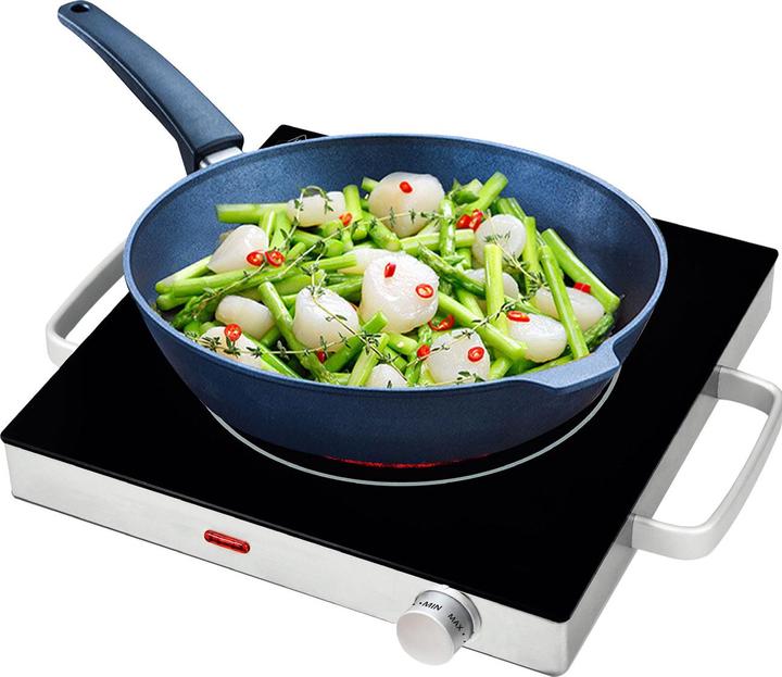 Casativo Appareil mobile en vitrocéramique avec chaleur infrarouge, 20 cm, 2 000 watts