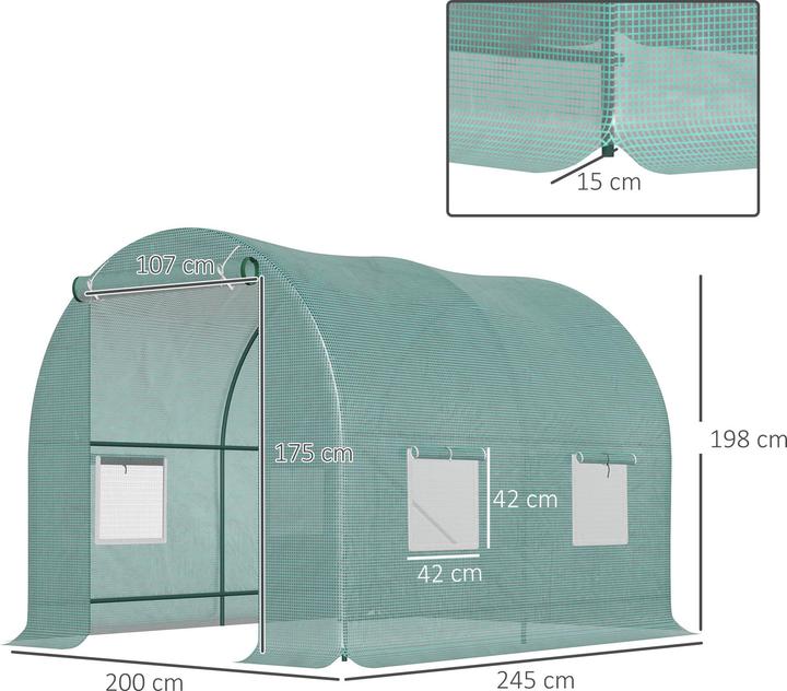 Produktbild Outsunny Foliengewächshaus