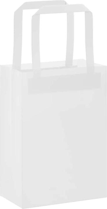 Actual product image VidaXL Kraft paper bags 250 pcs. with handle white 15x8x21 cm paper bag (Gift bag, 250 x)