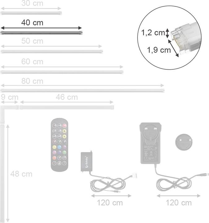 Actual product image Vicco Stripe (RGBW, 40 cm, Indoor)