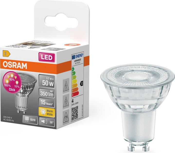 Productafbeelding Osram Ster+ drietraps Dim Par15 (GU10, 3.70 W, 350 lm, 1 x, E)