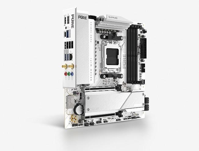 Productafbeelding Sapphire PURE B850M WIFI 1xHDMI 1.4 1xDP 1.2 (AM5, AMD B850, Micro ATX (mATX))