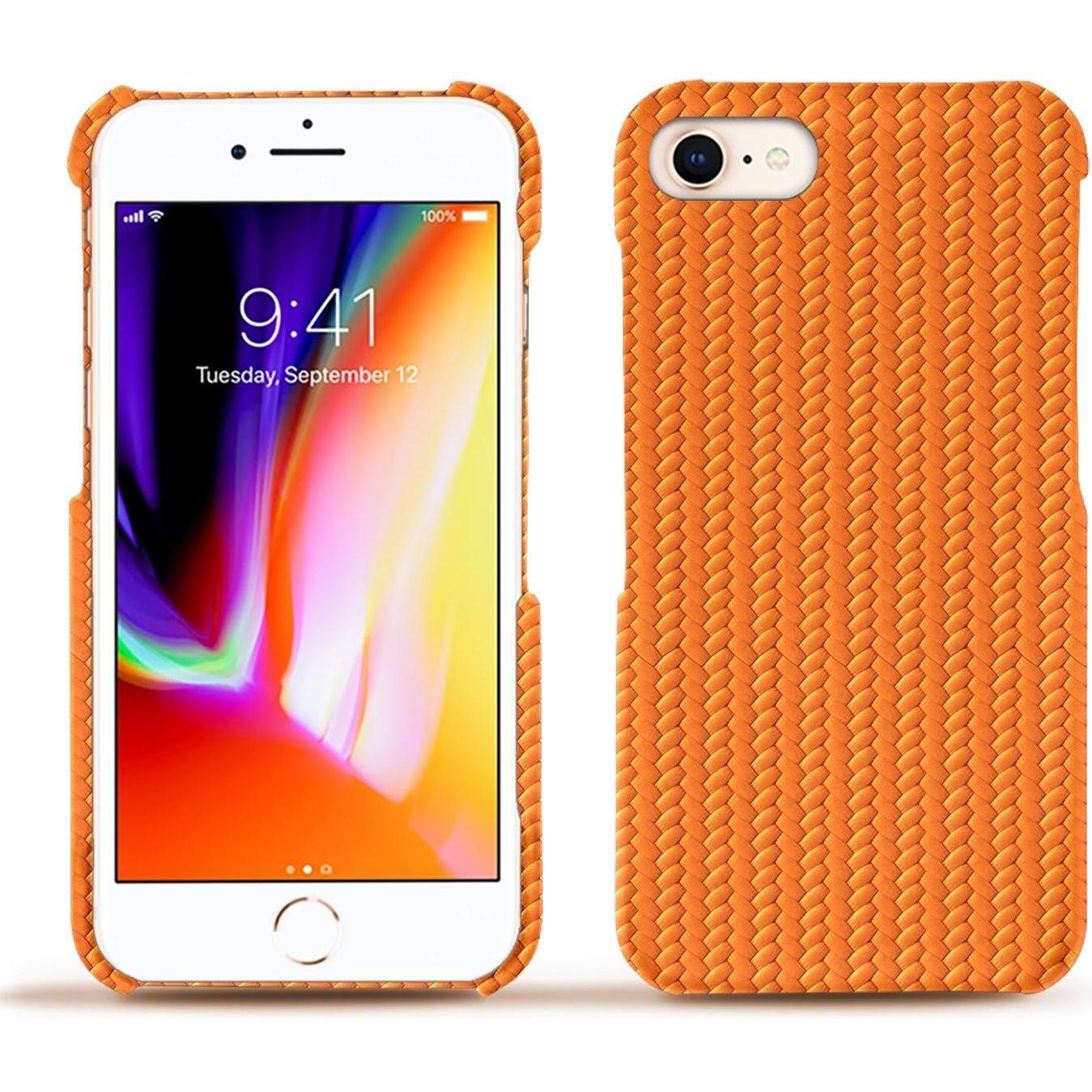 Noreve Lederschutzhülle (Apple iPhone 8), Smartphone Hülle, Orange