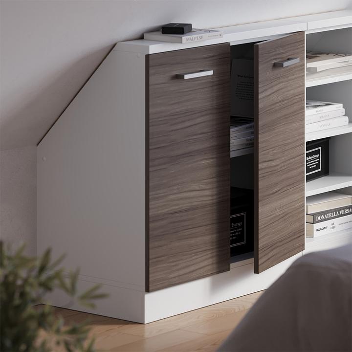 Produktbild Vichy Dachschrägenschrank Rion, Edelgrau/Weiss/Weiss, mit 2 Türen (46 x 46 x 81.60 cm)