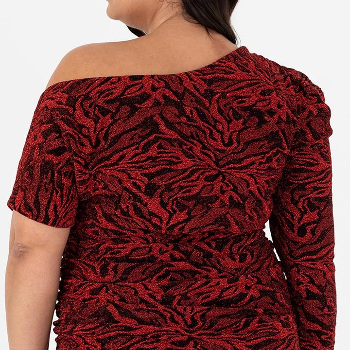 Produktbild Lovedrobe Spaltkleid mit asymmetrischen Ärmeln (52)