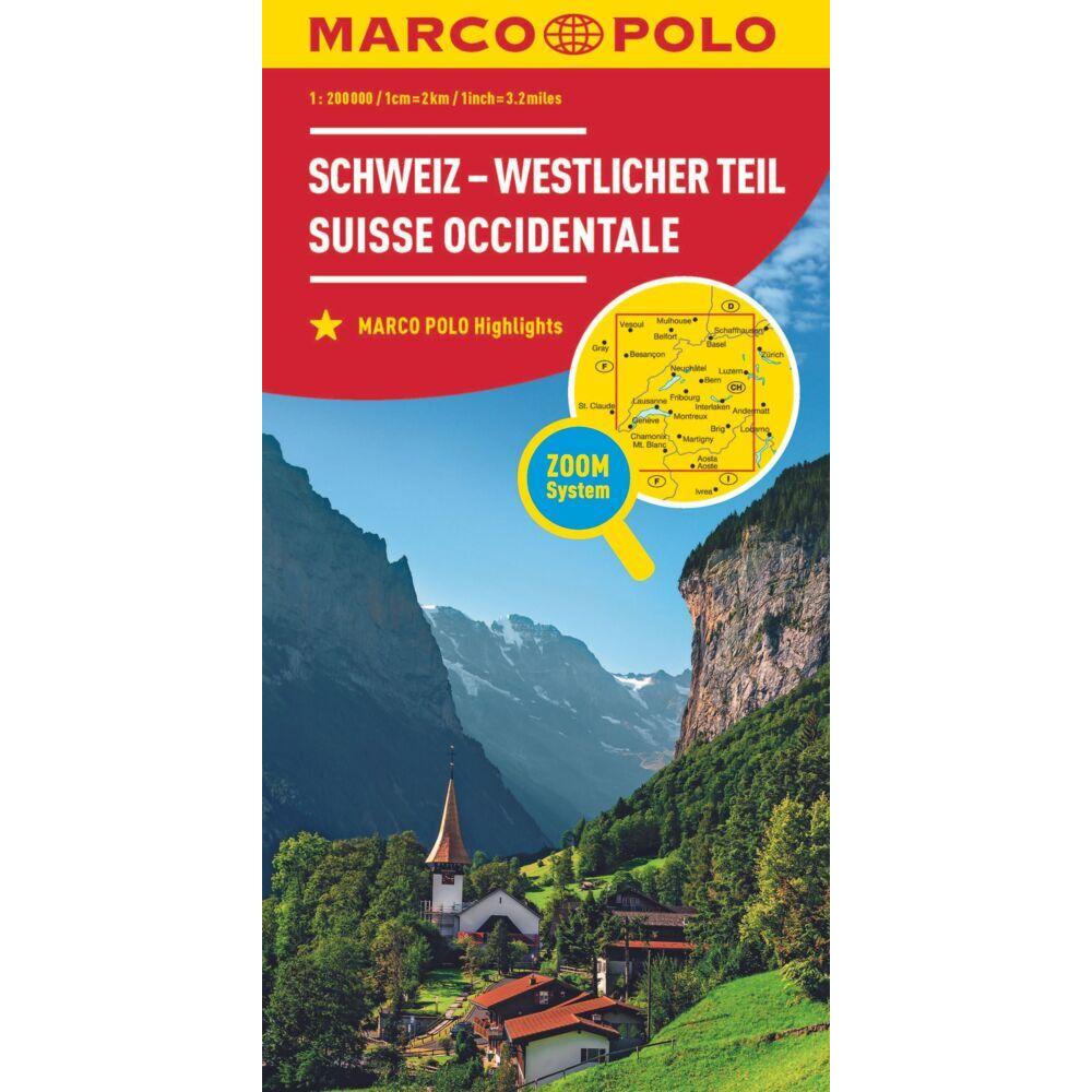 Regionalkarte Schweiz 01 - westlicher Teil 1:200.000, Landkarte