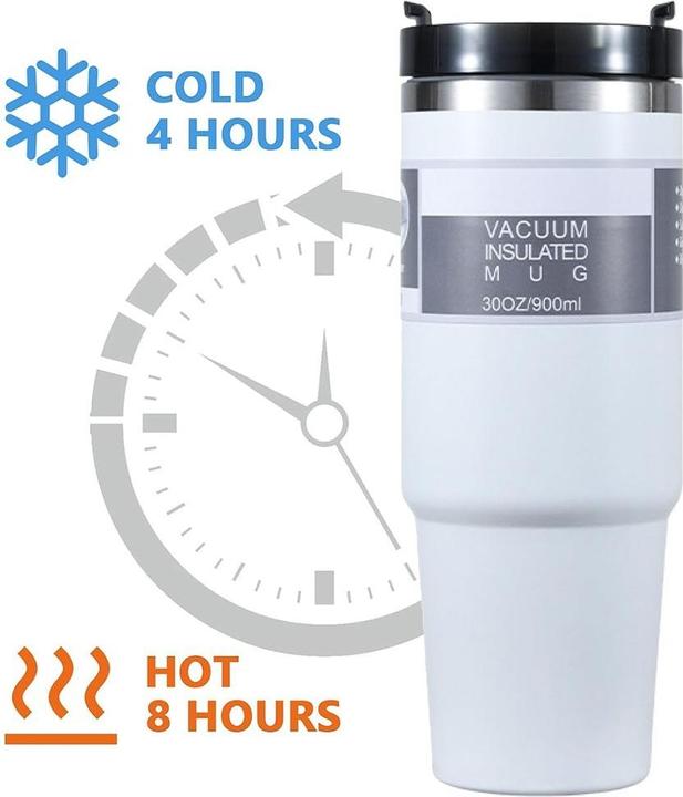 Image du produit ASMI Edelstahl Vakuum Thermobecher, Kaffeebecher, Auto-Tumbler-Becher, 900ml (0.89 l)