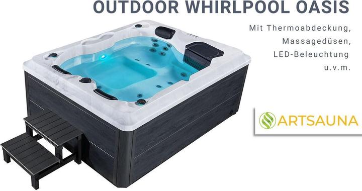 Actual product image Juskys Outdoor whirlpool Oasis with LED (3 pers.)
