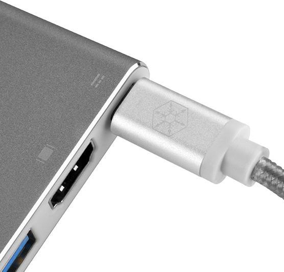 Actual product image Silverstone USB Typ C — HDMI (Typ A)| USB A| USB Typ C (USB-C)
