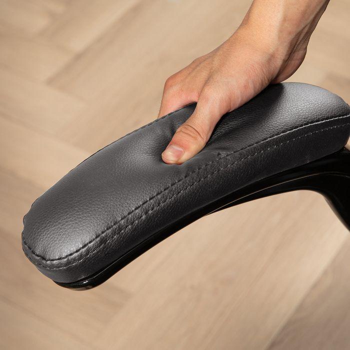Produktbild Swisshandel24 Bürostuhl, Ergonomisch Chefsessel mit Wippfunktion, Hochklappbare Armlehne, dunkgelgrau