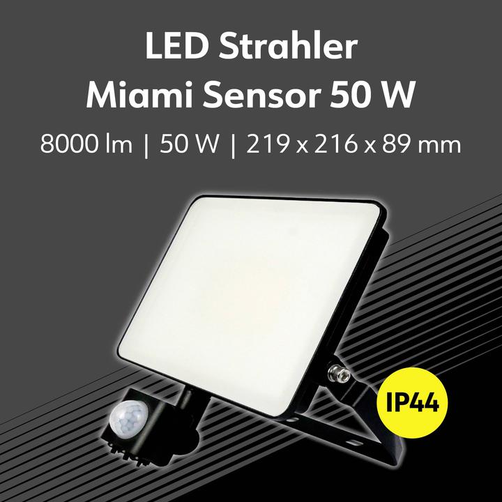 Produktbild Müller Licht LED Strahler Miami Sensor 50 W (8000 lm, IP44)