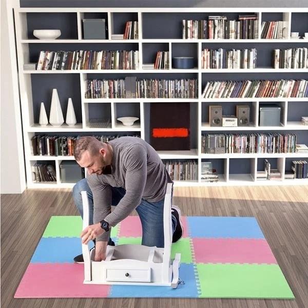 Produktbild One Faltmatte für das Training Fitness MP10 grün-blau-rot, 60x60x1,0cm (9 Teile) (10 mm)