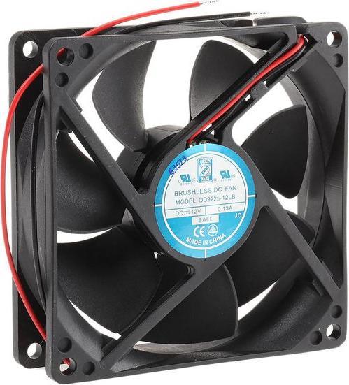 Produktbild RS PRO Lüfter 92x92x25mm 12VDC 1,6W 61,2m³/h (92 mm, 2x)