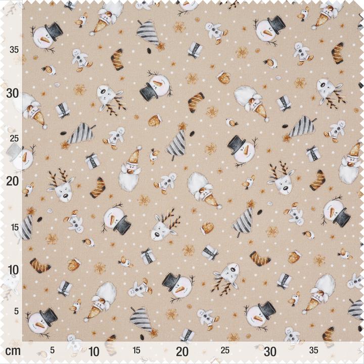 Valeurs nutritives et ingrédients VBS Tissu de coton "motifs de Noël", largeur 140 cm, vendu au mètre