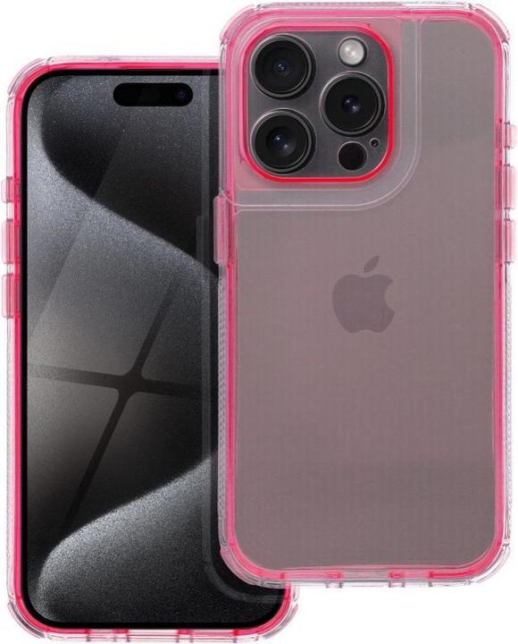 Actual product image OEM Back panel cover MATRIX CLEAR Case for IPHONE 15 powder pink (Apple iPhone 15)