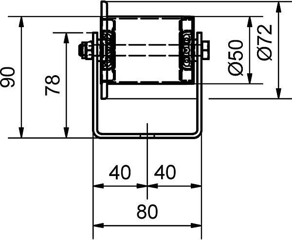 Actual product image kaiserkraft Roller bar with flanged rollers