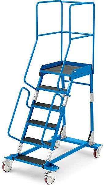 Produktbild eurokraft pro Mobile Podestleiter PREMIUM (Plattformleiter, 146 cm)