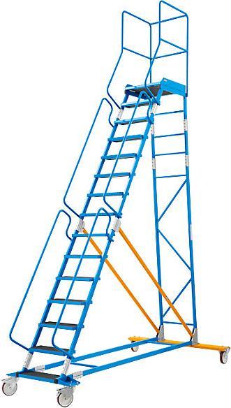 Produktbild eurokraft pro Mobile Podestleiter PREMIUM (Plattformleiter, 279 cm)