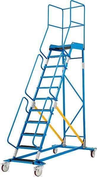 Produktbild eurokraft pro Mobile Podestleiter PREMIUM (Plattformleiter, 220 cm)