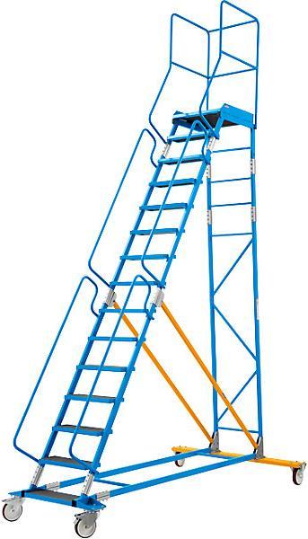 Produktbild eurokraft pro Mobile Podestleiter PREMIUM (Plattformleiter, 279 cm)