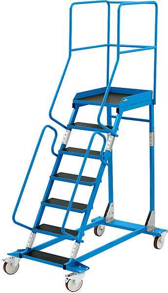Produktbild eurokraft pro Mobile Podestleiter PREMIUM (Plattformleiter, 161 cm)