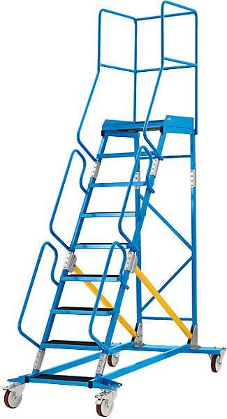 Produktbild eurokraft pro Mobile Podestleiter PREMIUM (Plattformleiter, 190.50 cm)