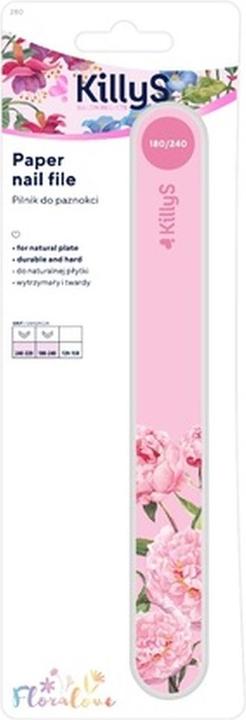 KillyS Floralove Paper Nail File Paper File Straight Pink 180/240