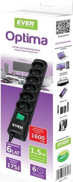 Immagine prodotto Ever Protezione dalle sovratensioni OPTIMA (6x, CEE 7/5, 3 m)
