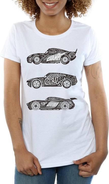 Immagine prodotto Disney Cars Text Racers Maglietta Donna (XL)