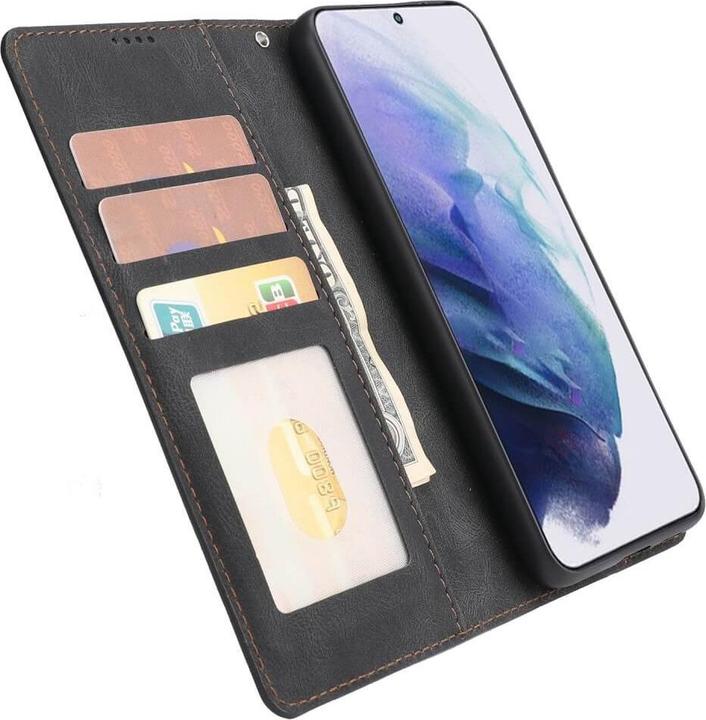 Produktbild Cover-Discount Galaxy S23 - Leder Etui Hülle schwarz (Samsung Galaxy S23)