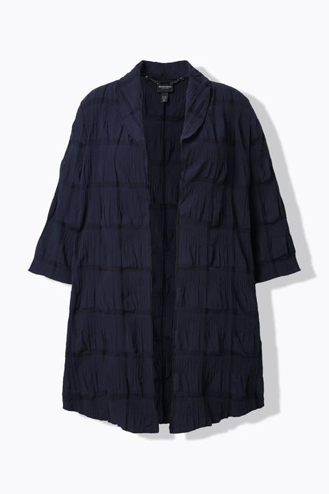 Actual product image Ulla Popken Bubble Textured 3/4 Sleeve Jacket