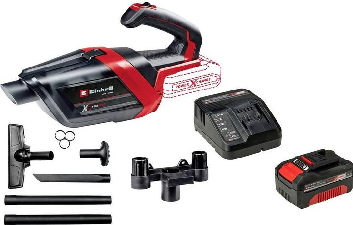 Einhell Kit comprenant un aspirateur à main sans fil TE-HV 18/06 Li - Solo Power X-Change