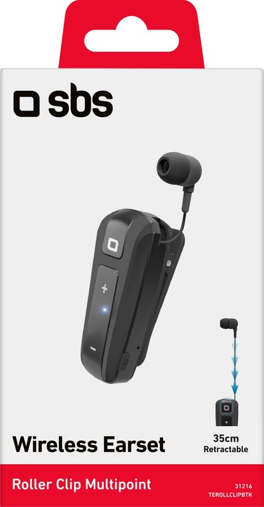 Actual product image SBS Wireless headset with roller clips (7 h, Wireless)