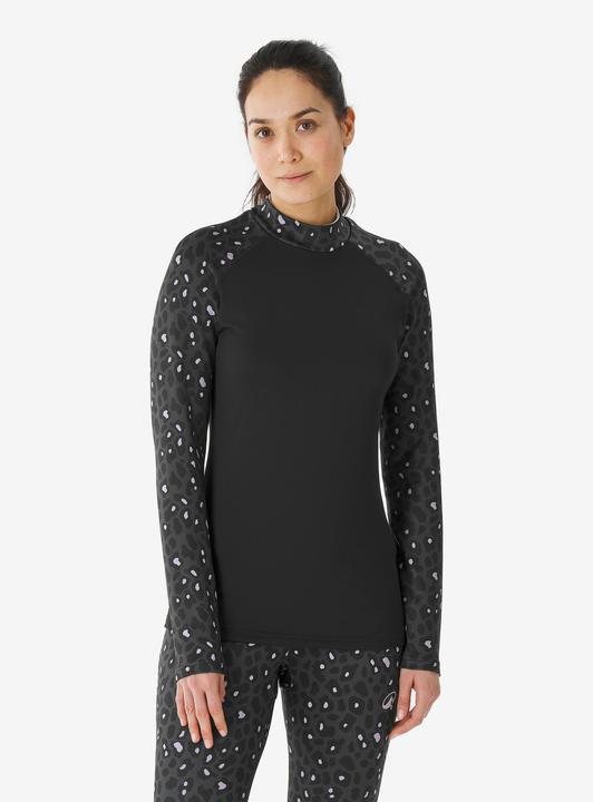 Actual product image Wedze Skiunterhemd Damen warm atmungsaktiv - BL500 schwarz/Leopard (XS)