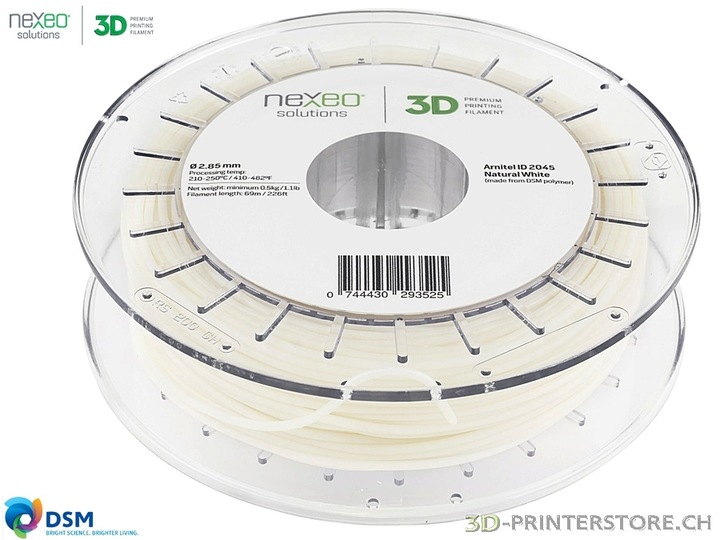 Actual product image Royal DSM Arnitel 2045 (TPC, 2.85 mm, 500 g, White)