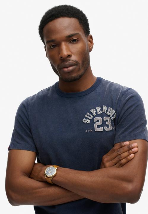 Actual product image Superdry T-Shirt Casual Bequem sitzend Vintage Athletic Chest Short Sleeve T-Shirt (M)