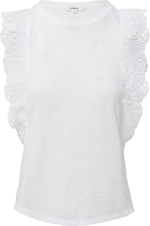 Produktbild S.Oliver T-Shirt Jersey-Top aus Flammgarn mit Lochstickerei (38)