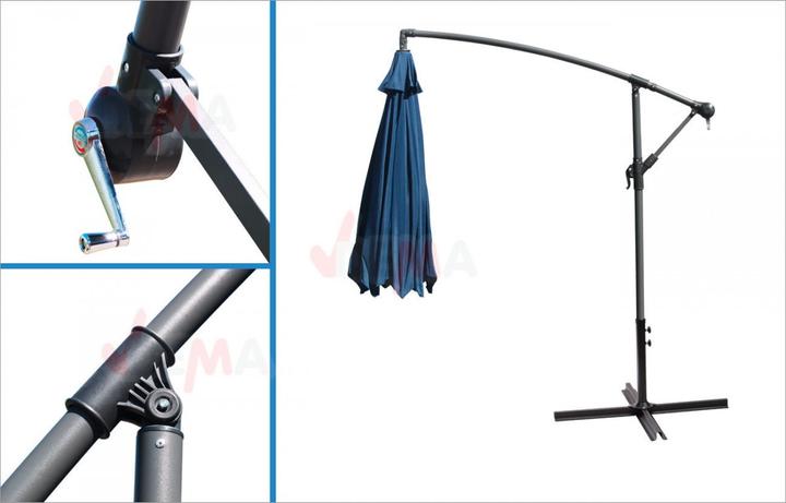 Produktbild Dema Ampelschirm - Ø 3m Blau (3 m)