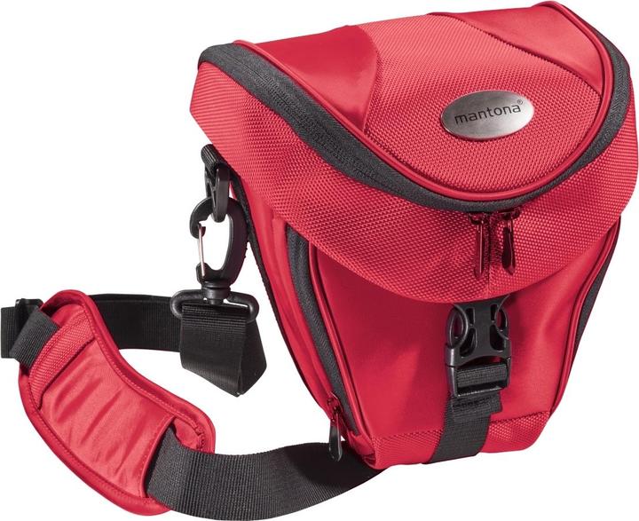 Produktbild mantona Premium Colttasche rot (Kamera Schultertasche, Kamera Bereitschaftstasche, 5.85 l)