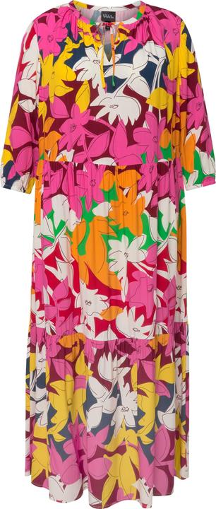 Produktbild Ulla Popken Kleid, Blüten, A-Linie, Tunika-Ausschnitt, 3/4-Arm (50, 52)