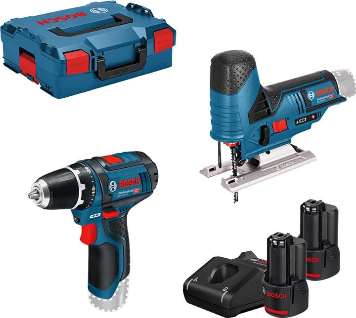 Actual product image Bosch Professional 12V-Set: GSR + GST + 2 x GBA 2.0Ah + GAL