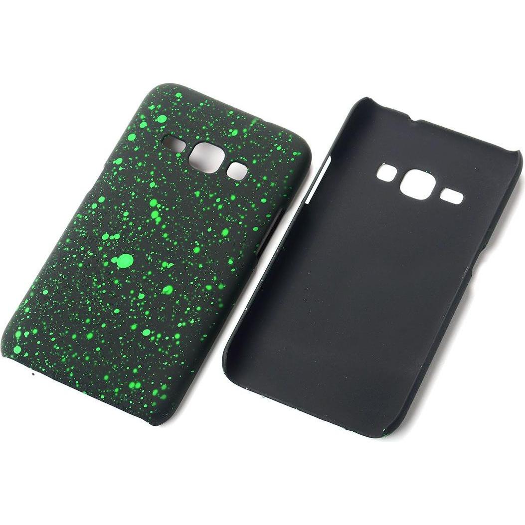 Thumbnail - König Design Handy Hülle Schutz Case Bumper Etuis für Samsung Galaxy J1 2016 3D Sterne Grün (Samsung Galaxy J1 (2016)), ...