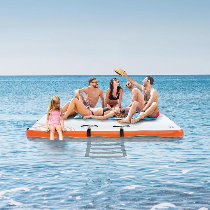 Actual product image Vevor Inflatable Floating Dock Platform