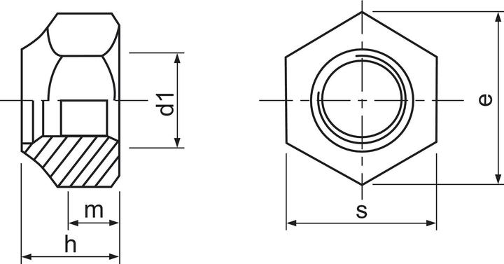 Produktbild Lemvigh-Müller M 3 RFA2 DIN 985 RFA2 låsemøtrik MED VOKS - (500 stk.)