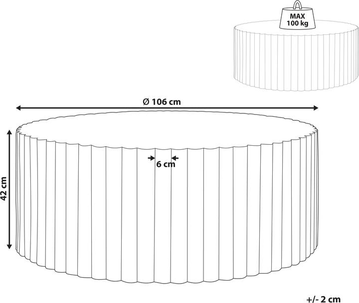 Actual product image Beliani Pozza (106 x 106 x 42 cm)