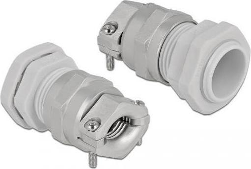 Produktbild Delock Kabelverschraubung PG16 mit Zugentlastung und Biegeschutz grau